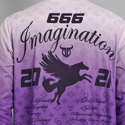 GO DEVIL Graphic Printed Mandarin Collar Bomber Jacket image 2