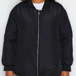 Trendyol Plus Size Mock Collar Bomber Jacket image 4