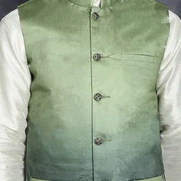 Jompers Printed Satin Design Nehru Jacket image 5