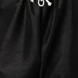 Hangup Men Black Regular Dupion Silk Kurta With Pyjamas & Nehru Jacket image 4