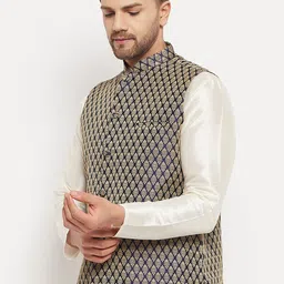 VASTRAMAY Woven Design Nehru Jackets image 5