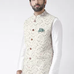 KISAH Printed Nehru Jacket image 4