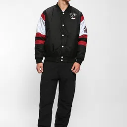 Bewakoof Men Graphic Printed Peanuts Oversized Fit Bomber Jacket-image-6