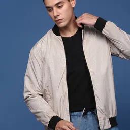 SHOWOFF Men Camouflage Checked Windcheater Bomber Jacket-17