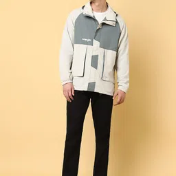 Wrangler Unisex Colourblocked Lightweight Longline Windcheater Bomber Jacket-36