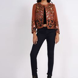 Diwaah Self Design Sequined Open Front Jacket image 4