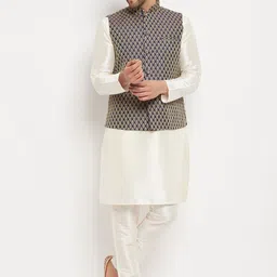 VASTRAMAY Woven Design Nehru Jackets image 2