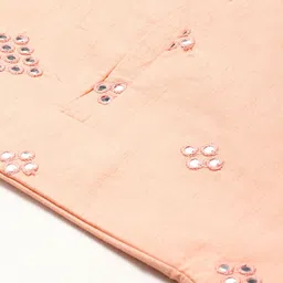 SOJANYA Men Peach Mirror Work Nehru Jacket image 4