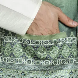 Jompers Printed Satin Design Nehru Jacket image 4