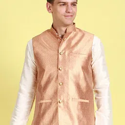 Sanwara Floral Woven Design Nehru Jacket-18