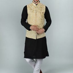 Exotic India Embroidery Woven Nehru Jackets-image-44