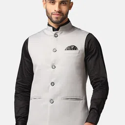TAHVO Mandarin Collar Nehru Jacket-picture-27