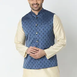 Ethnicity Printed Woven Nehru Jacket-picture-10