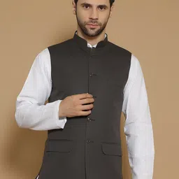 Wintage Mandarin Collar Nehru Jacket-12
