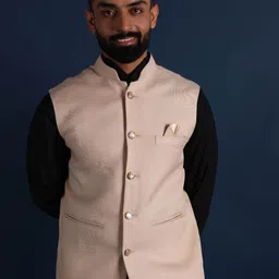 Lightpole Woven Ethnic Nehru Jackets-image-17