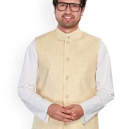 Authentics Mandarin Neck Sleeveless Cotton Nehru Jacket-picture-45