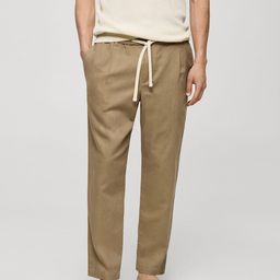 MANGO MAN Men Slim Fit Trousers-image-69