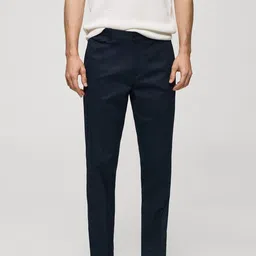 MANGO MAN Regular Fit Pleated Trousers-image-30