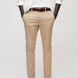 MANGO MAN Tapered Fit Cropped Trousers-image-24