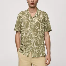 MANGO MAN Tropical Pirnt Shirt-picture-14