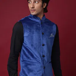 RARE RABBIT Men Ziva Slim Fit Solid Nehru Jacket-picture-37