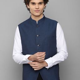 Allen Solly Woven Nehru Jackets-picture-45