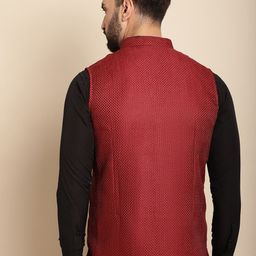 even Woven Design Nehru Jacket image 4
