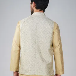 Vastraa Fusion Woven Design Nehru Jacket image 3