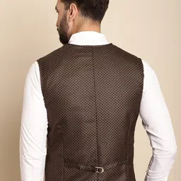 Even Self Design Sleeveless Nehru Jacket image 3