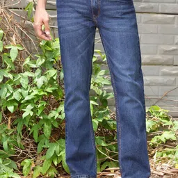 Thomas Scott Men Smart Bootcut Clean Look Light Fade Stretchable Jeans image 1
