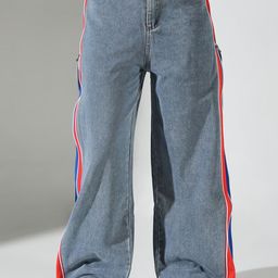 SHOWOFF Women Comfort Wide Leg Light Fade Acid Wash Jeans-image-47