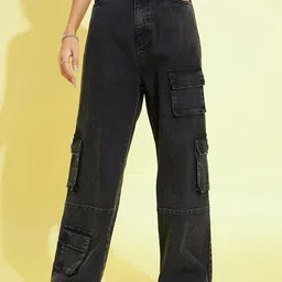 Noh.Voh - SASSAFRAS Kids Girls Straight Fit Clean Look Cargo Jeans-image-32