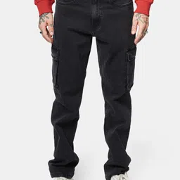 The Souled Store Mid-Rise Straight Fit Cargo Style Jeans-image-37