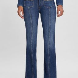 GUESS Women Slim Fit Mid-Rise Clean Look Stretchable Jeans-image-35