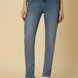Allen Solly Woman Slim Fit Mid-Rise Clean Look Heavy Fade Stretchable Jeans-image-94