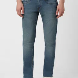 Peter England Men Skinny Fit Low Rise Clean Look Heavy Fade  Stretchable Jeans-picture-52