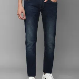 Allen Solly Sport Men Navy Blue Skinny Fit Mildly Distressed Heavy Fade Stretchable Jeans-image-14