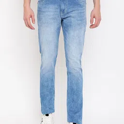 Cantabil Men Mid Rise Heavy Fade Regular Fit Cotton Jeans-image-83