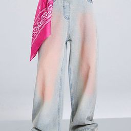 LULU & SKY Girls Straight Fit Low-Rise Low Distress Heavy Fade Jeans-image-14