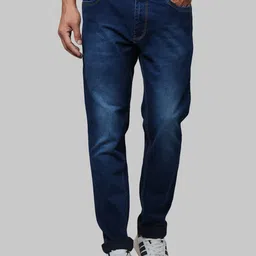 Park Avenue Men Tapered Fit Mid-Rise Light Fade Jeans-image-50
