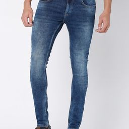 SPYKAR Men Blue Super Skinny Fit Low-Rise Heavy Fade Jeans-image-82