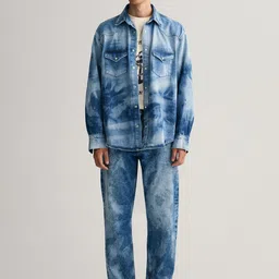 GANT Men Bleached Heavy Fade Clean Look Pure Cotton Jeans-image-46