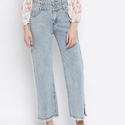 iki chic Women Blue High-Rise Embellished Jeans-image-76