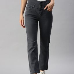 SHOWOFF Women Grey High-Rise Stretchable Jeans-image-80