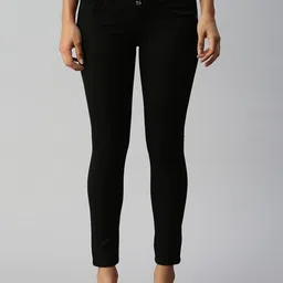 SHOWOFF Women Black Slim Fit Stretchable Cropped Jeans-image-74
