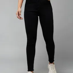 DOLCE CRUDO Women Skinny Fit High-Rise Clean Look Stretchable Jeans-picture-37