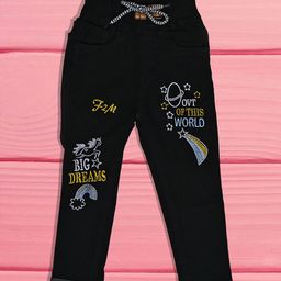 A-Okay Unisex Kids Jogger High-Rise Embroidered Stretchable Jeans-image-95