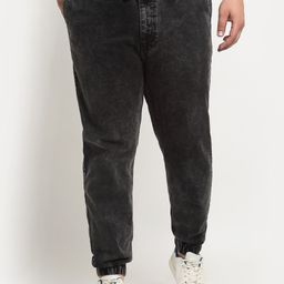 plusS Men Comfort Light Fade Stretchable Cotton Jogger-image-64