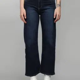 HONNETE Women Stretchable Wide Leg Cotton jeans-picture-8