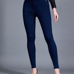 Miss Chase Women Skinny Fit High-Rise Slash Knee Stretchable Jeans-picture-8
